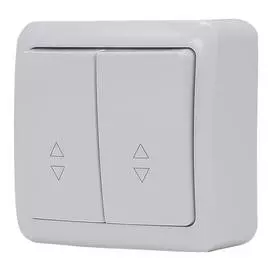 выключатель 2-клавишный LEZARD Viola проходной белый