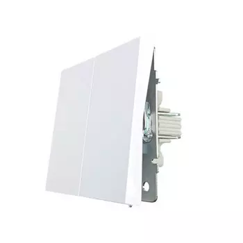 выключатель 2-клавишный LEZARD Zima белый