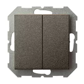 выключатель 2-клавишный LIREGUS Epsilon, черный