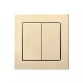 выключатель 2-клавишный LIREGUS Epsilon, крем
