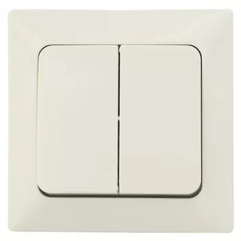 выключатель 2-клавишный NE-AD Aras крем