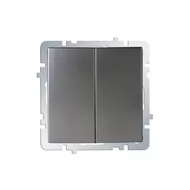 выключатель 2-клавишный NILSON Touran, антрацит