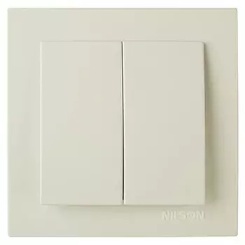 выключатель 2-клавишный NILSON Touran Naturel, кремовый