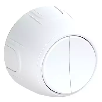 выключатель 2-клавишный ONEKEYELECTRO Rotondo белый