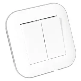 выключатель 2-клавишный OVIVO Loft белый