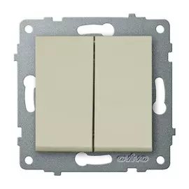 выключатель 2-клавишный OVIVO Loft крем