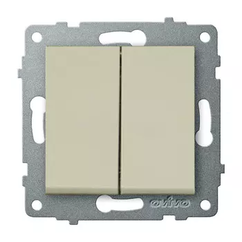 выключатель 2-клавишный OVIVO Loft крем