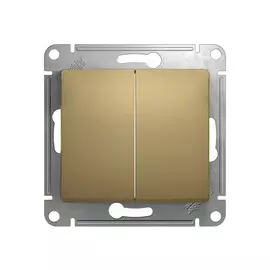 выключатель 2-клавишный SCHNEIDER ELECTRIC Glossa, титан