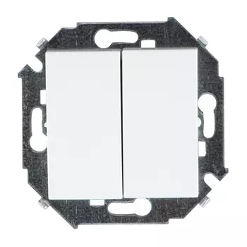 выключатель 2-клавишный SIMON серия 15 белый