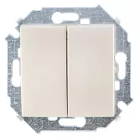 выключатель 2-клавишный SIMON серия 15, шампнань