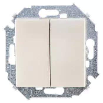 выключатель 2-клавишный SIMON серия 15 шампань