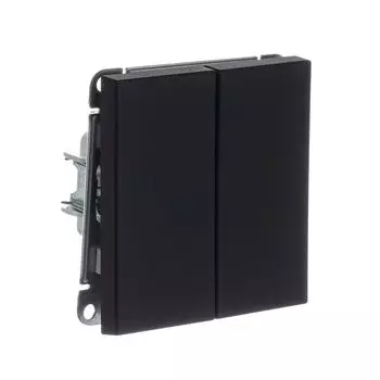 выключатель 2-клавишный SYSTEME ELECTRIC Art Gallery сх.5 10А карбон