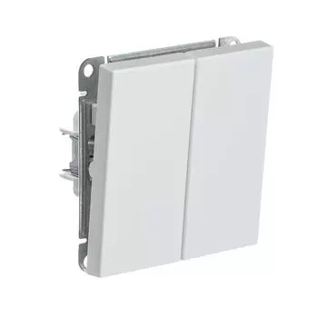 выключатель 2-клавишный SYSTEME ELECTRIC Art Gallery 10A белый