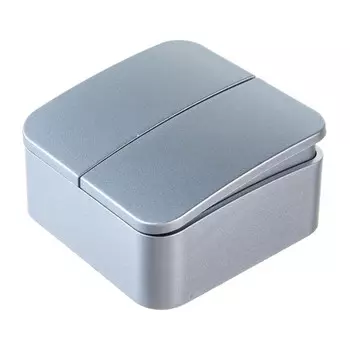 выключатель 2-клавишный SYSTEME ELECTRIC Blanca (cх.5) 10А 250В алюминий