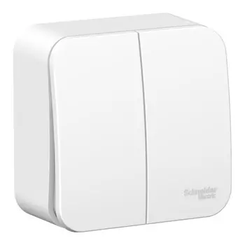 выключатель 2-клавишный SYSTEME ELECTRIC Blanca (cх.5) 6А 250В белый