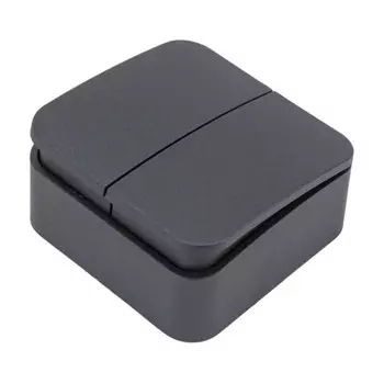 выключатель 2-клавишный SYSTEME ELECTRIC Blanca (cх.5) 10А 250В антрацит
