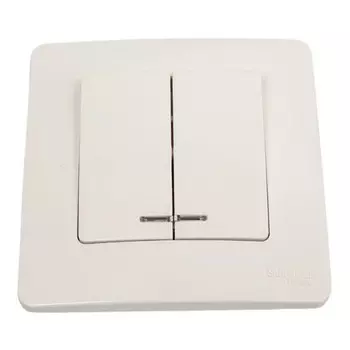 выключатель 2 клавишный SYSTEME ELECTRIC Blanca (cх.5) с/и 10А 250В белый