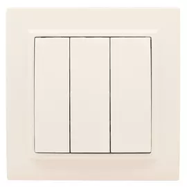 выключатель 3-клавишный EKF Минск 10А бежевый