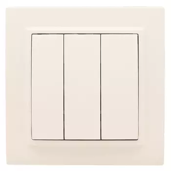 выключатель 3-клавишный EKF Минск 10А бежевый