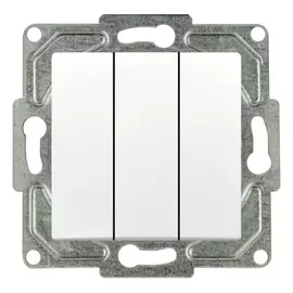 выключатель 3-клавишный GUNSAN Eqona белый