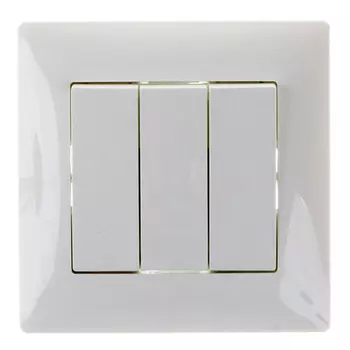 выключатель 3-клавишный GUSI Bravo 10А 250В белый