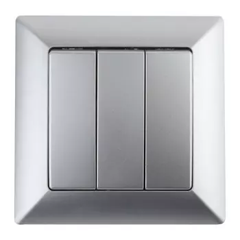 выключатель 3- клавишный INTRO Solo алюминий