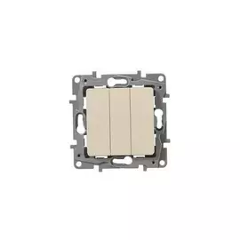 выключатель 3-клавишный LEGRAND Etika, бежевый