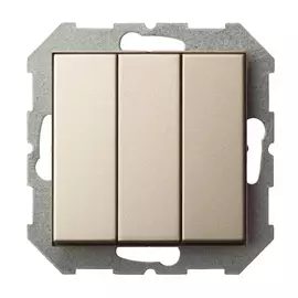 выключатель 3-клавишный LIREGUS Epsilon, шампань