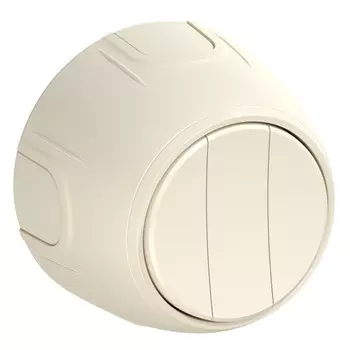 выключатель 3-клавишный ONEKEYELECTRO Rotondo бежевый