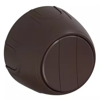 выключатель 3-клавишный ONEKEYELECTRO Rotondo коричневый