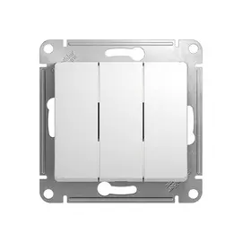 выключатель 3-клавишный SCHNEIDER ELECTRIC Glossa, белый