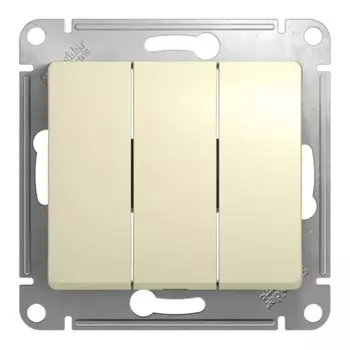 выключатель 3-клавишный SCHNEIDER ELECTRIC Glossa бежевый