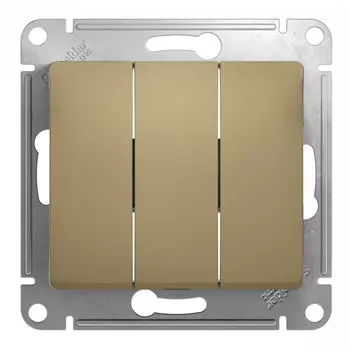 выключатель 3-клавишный SCHNEIDER ELECTRIC Glossa титан