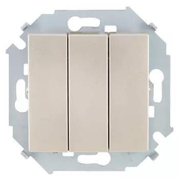 выключатель 3-клавишный SIMON серия 15 шампань
