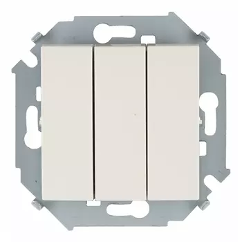 выключатель 3-клавишный SIMON серия 15, слоновая кость