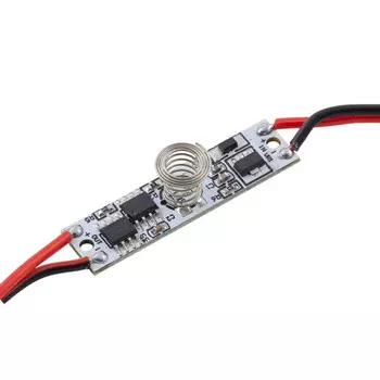 выключатель APEYRON сенсорный для алюминиевого профиля 6мм монохром 12/24В 36/72Вт IP20 с диммиром