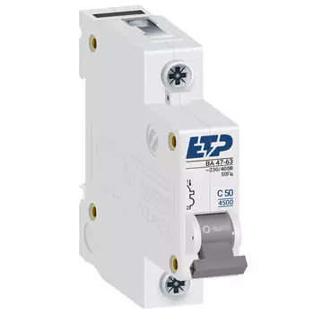 выключатель автоматический ETP 1P 50А тип C 4,5 кА