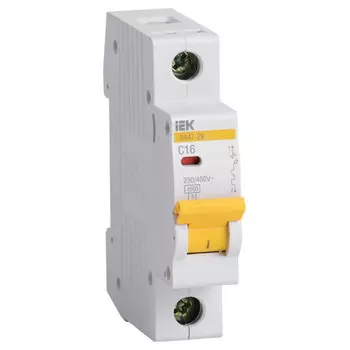 выключатель автоматический IEK KARAT ВА47-29 1Р 16А 4,5кА