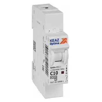 выключатель автоматический КЭАЗ OptiDin 1P 10А тип С 4,5kA