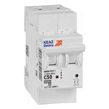 выключатель автоматический КЭАЗ OptiDin 2P 50А тип С 4,5kA