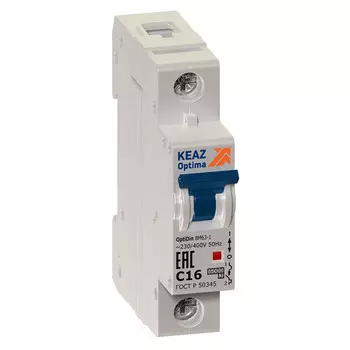выключатель автоматический КЭАЗ OptiDin однополюсный 10А C 6кА УХЛ3
