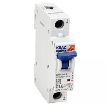 выключатель автоматический КЭАЗ OptiDin однополюсный 6А C 6кА УХЛ3