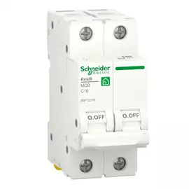 выключатель автоматический SCHNEIDER ELECTRIC RESI 9 2P 16А С 6кА