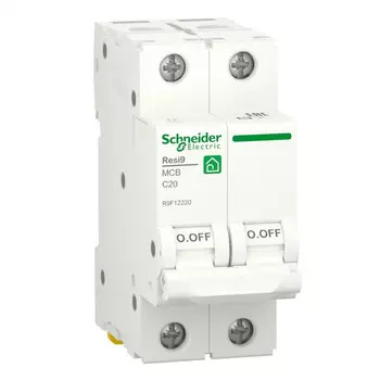 выключатель автоматический SCHNEIDER ELECTRIC RESI 9 2P 20А С 6кА