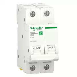 выключатель автоматический SCHNEIDER ELECTRIC RESI 9 2P 63А С 6кА