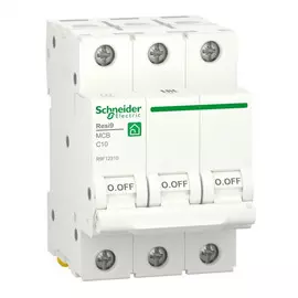 выключатель автоматический SCHNEIDER ELECTRIC RESI 9 3P 10А С 6кА