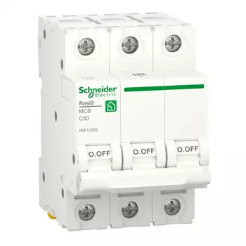 выключатель автоматический SCHNEIDER ELECTRIC RESI 9 3P 50А С 6кА