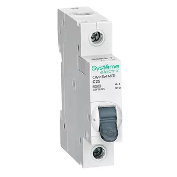 выключатель автоматический SE CITY9 1P 25А тип C 6kA