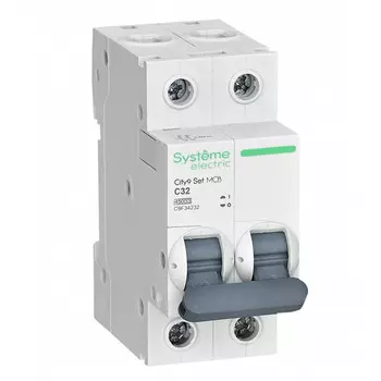 выключатель автоматический SE CITY9 2P 32А тип С 4,5kA