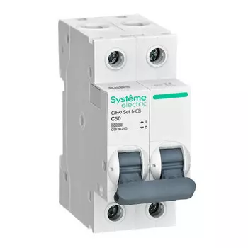 выключатель автоматический SE CITY9 2P 50А тип С 6kA